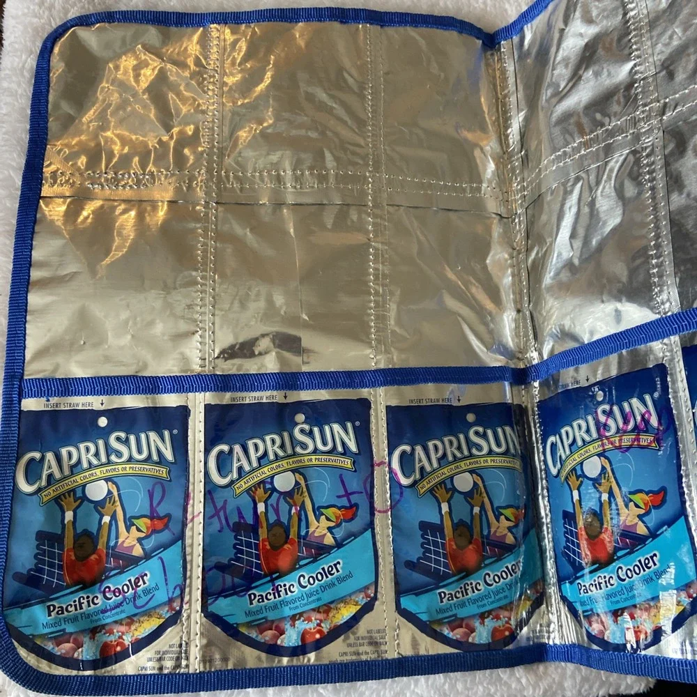 Capri Sun‎ Pacific Cooler Pouch Two Pocket Folder Closure Recycled Reusable